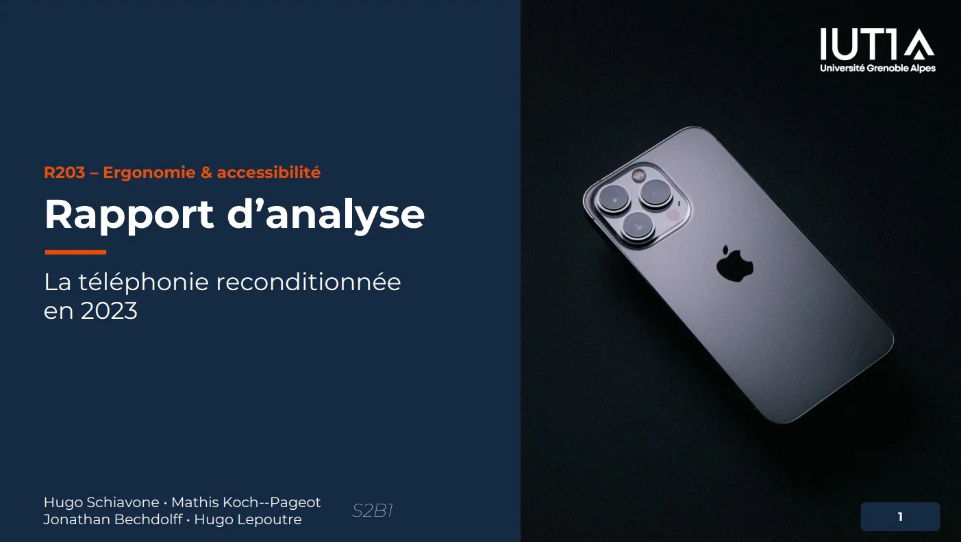 Rapport d'analyse d'ergonomie & accessibilité